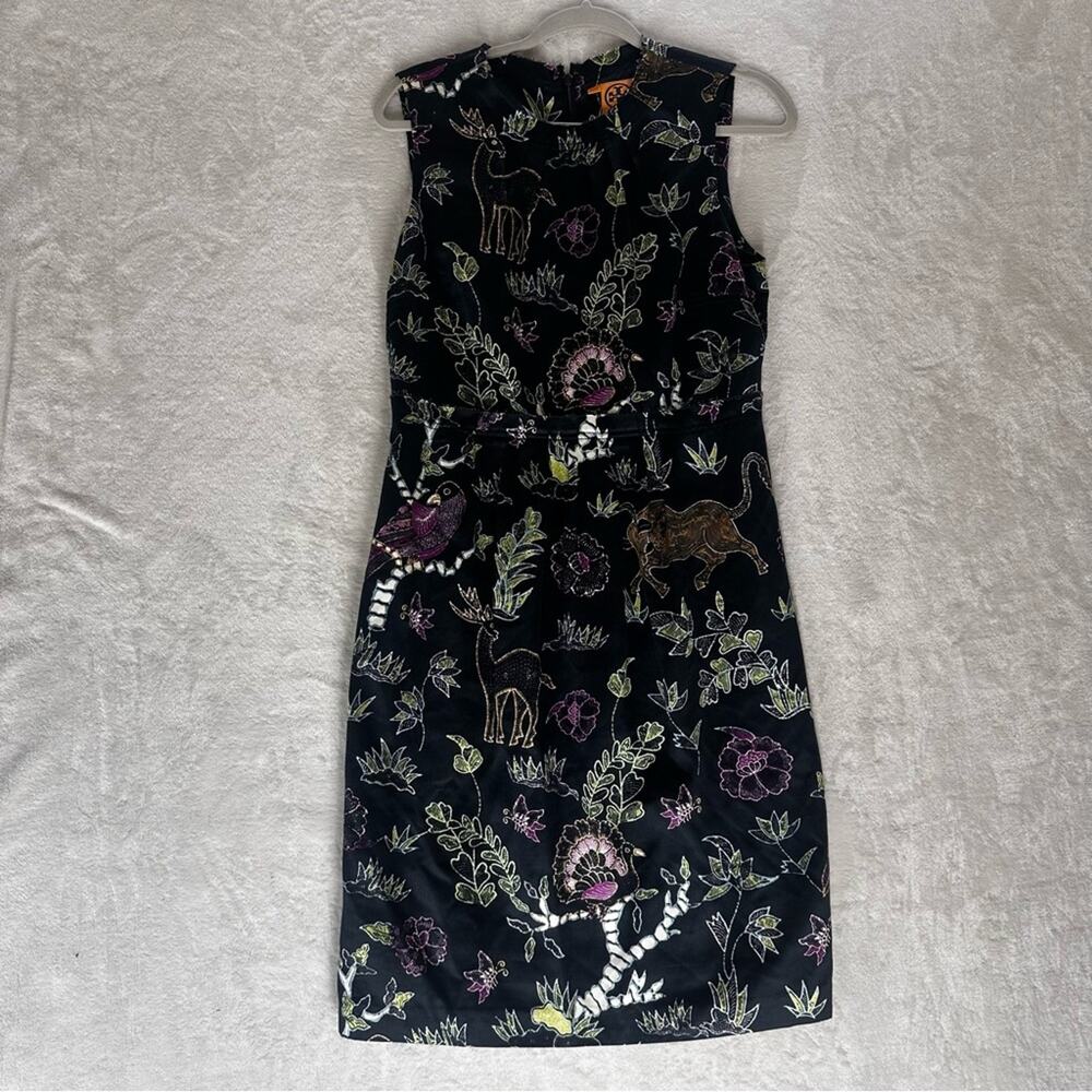 🖤 Tory Burch Belinda Silk Jungle Animal Print Dress Size 10